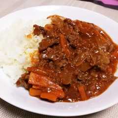 รูปของ 【パパ料理】お肉たっぷりハヤシライス