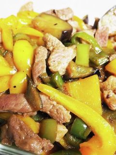豚肉となす、ピーマンのオイスター炒め-レシピのメイン写真