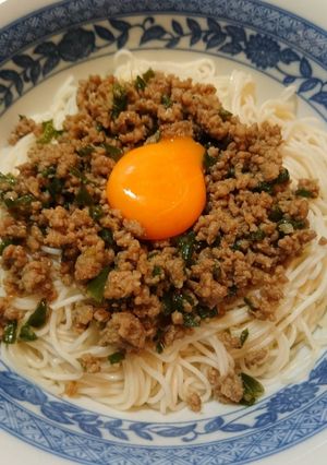 簡単！めちゃうま豚そぼろのせ素麺♪-レシピのメイン写真
