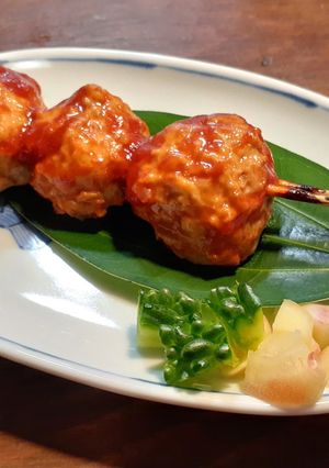 赤いつくね串 梅酢トマトダレ-レシピのメイン写真