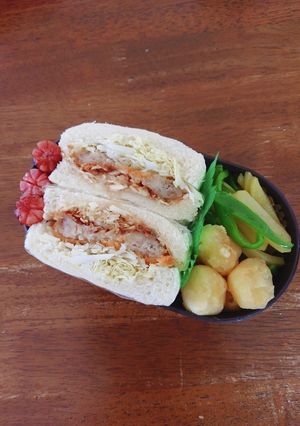 JK☆コロッケサンドイッチ弁当♪-レシピのメイン写真