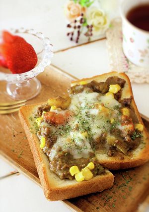 トーストバリエ、ごちそうトースト-レシピのメイン写真