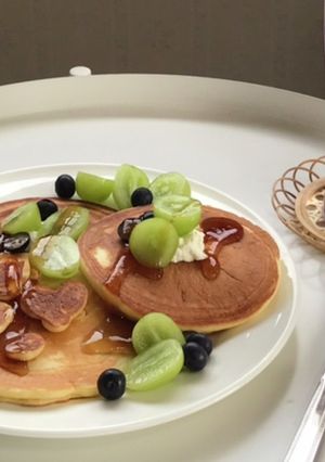 米粉のグルテンフリー低カロリーパンケーキ-レシピのメイン写真