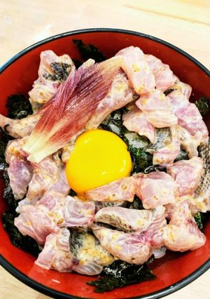 釣って来たイサキの湯引き丼-レシピのメイン写真