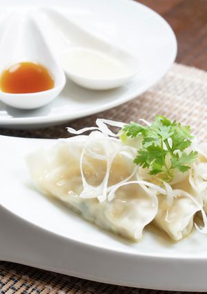 簡単・時短低糖質餃子の温カルパッチョ-レシピのメイン写真