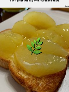 梨のコンポートジャムトースト レモン汁煮-レシピのメイン写真
