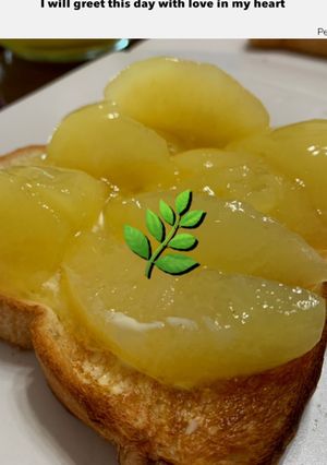 梨のコンポートジャムトースト レモン汁煮-レシピのメイン写真