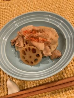 レンコンと豚肉の炒め-レシピのメイン写真