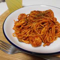 รูปของ ゴロっと鶏だんごのトマトパスタ
