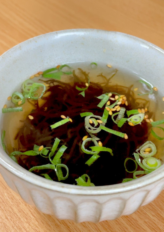 簡単！即完成ヘルシーもずくスープ（和風）-レシピのメイン写真