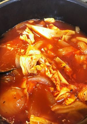 パスタソースで簡単トマトスープ-レシピのメイン写真