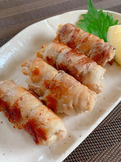 ナスとエノキの豚ばら巻き-レシピのメイン写真