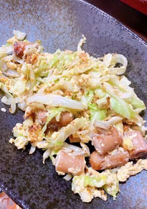 キャベツとウインナーと卵。ときどきチーズ-レシピのメイン写真