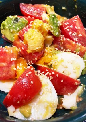 おつまみに　トマトアボガドゆで玉子ナムル-レシピのメイン写真