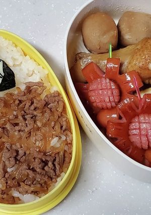 お弁当　遠足　キャラ弁　簡単　そぼろご飯-レシピのメイン写真