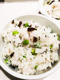 枝豆とシバ漬けの混ぜご飯-レシピのメイン写真
