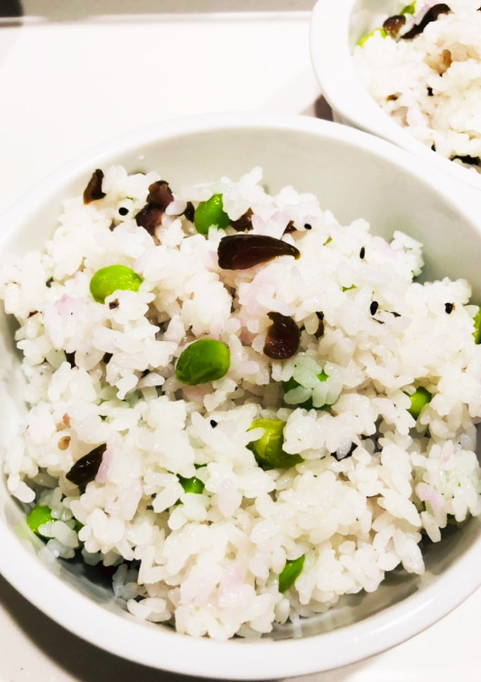 枝豆とシバ漬けの混ぜご飯-レシピのメイン写真