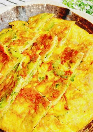 苦味少なめ◎ゴーヤのオープンオムレツ♩-レシピのメイン写真