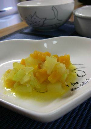離乳食☆ズッキーニとかぼちゃ煮-レシピのメイン写真