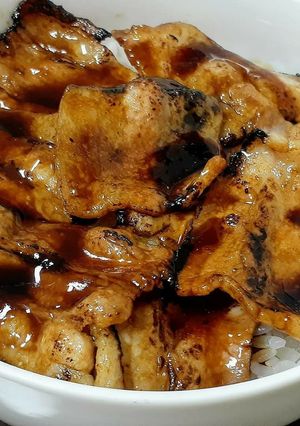バーナーで豚丼-レシピのメイン写真