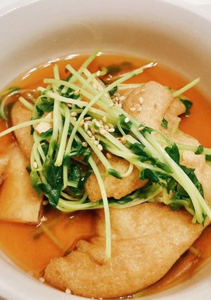 【簡単和食】豆苗と油揚げのお浸し-レシピのメイン写真
