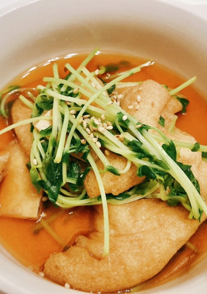 【簡単和食】豆苗と油揚げのお浸し-レシピのメイン写真