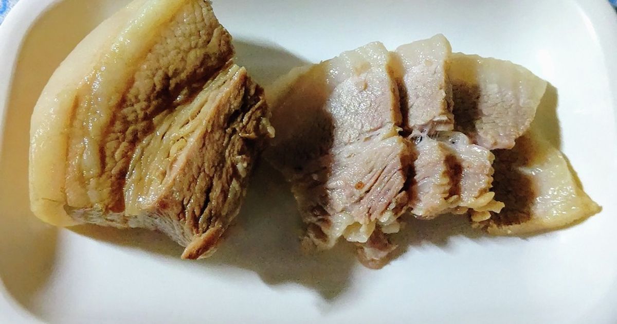 ラーメンスープ(液体)で煮チャーシュー♡ by シルマロ