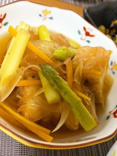 焼きアスパラと厚揚げの南蛮漬け-レシピのメイン写真