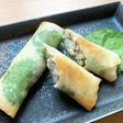 鶏肉と長芋の梅しそ春巻き