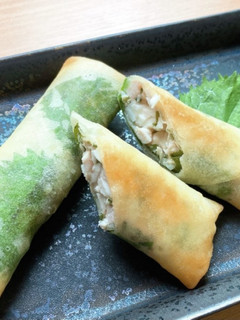 鶏肉と長芋の梅しそ春巻き-レシピのメイン写真