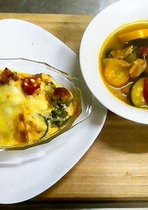 手作りチーズグラタンとスープカレー-レシピのメイン写真