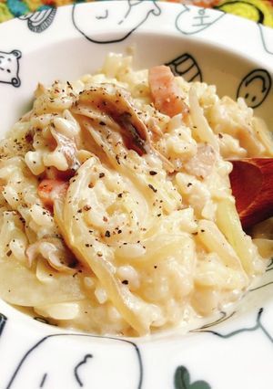 ５分で簡単コクうま！豆乳リゾット♡-レシピのメイン写真