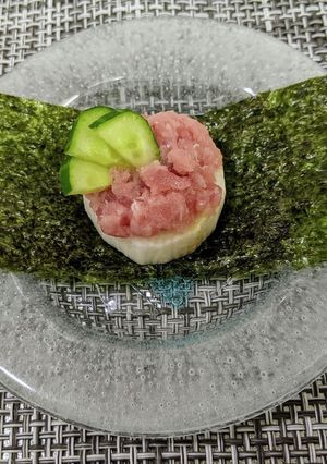 おつまみ☆マグロ叩きの長芋クラッカー☆-レシピのメイン写真