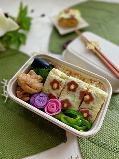 韓国のお花卵焼き「コッケランマリ」弁当-レシピのメイン写真