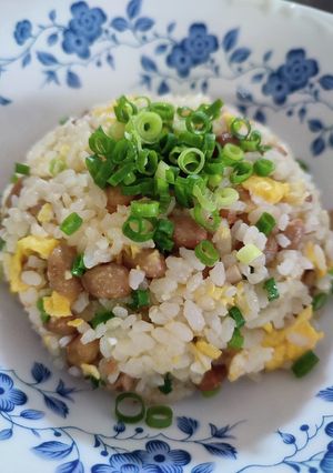 ランチに誰でも簡単パラパラ納豆チャーハン-レシピのメイン写真