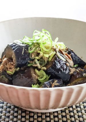 レンジで簡単食欲の秋！秋なすのツナ缶煮-レシピのメイン写真