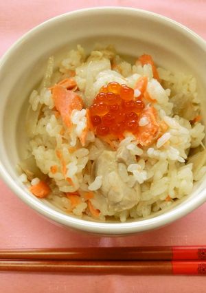 鮭と鶏の洋風炊き込みご飯-レシピのメイン写真