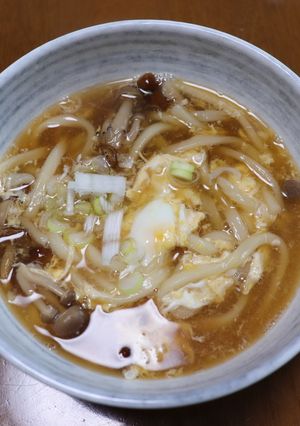 しめじの卵とじうどん-レシピのメイン写真