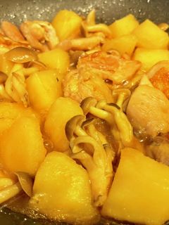 鶏肉とじゃがいもの炒め煮-レシピのメイン写真