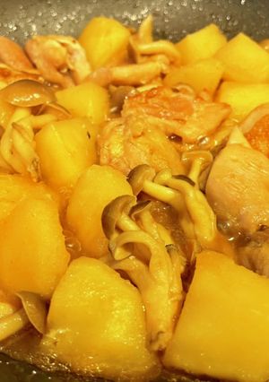 鶏肉とじゃがいもの炒め煮-レシピのメイン写真