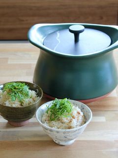 土鍋で梅干しとしらす混ぜご飯-レシピのメイン写真