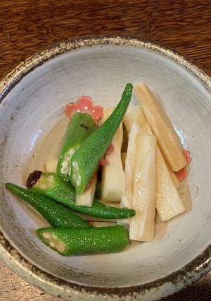 山芋とおくらの梅ポン酢あえ-レシピのメイン写真