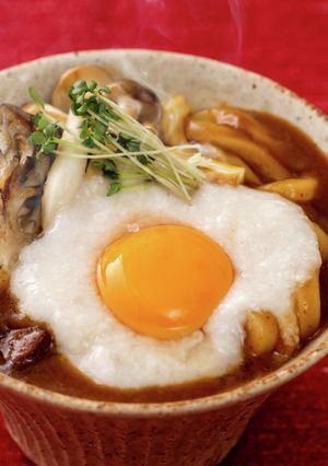 狂辛お月見カレーうどん-レシピのメイン写真