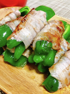 【お弁当の一品】豚バラピーマン巻き-レシピのメイン写真