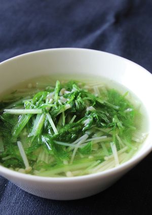 水菜とエノキのスープ-レシピのメイン写真