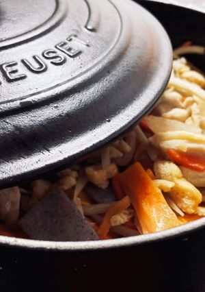 ル・クルーゼで秋の鶏五目炊き込みご飯♪-レシピのメイン写真