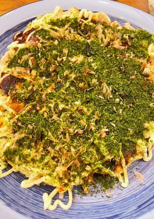 玉ねぎと、ひき肉のお好み焼き-レシピのメイン写真