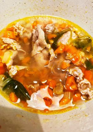 セロリと人参と豚肉のスープ-レシピのメイン写真
