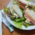 しそ風味の笹かまで野菜サンド