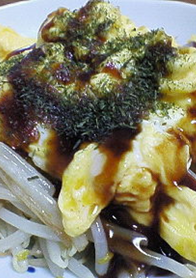 もやしとふわふわたまごのお好み焼き風-レシピのメイン写真